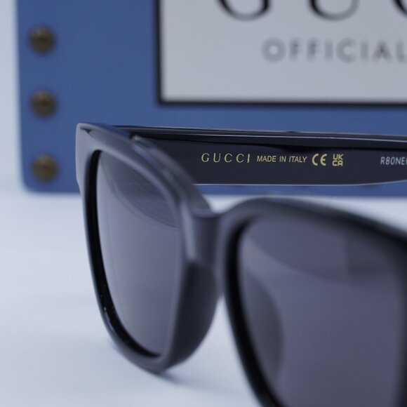 Gucci GG1716S 001 Square Sunglasses - Black/Grey - Picture 8 of 10